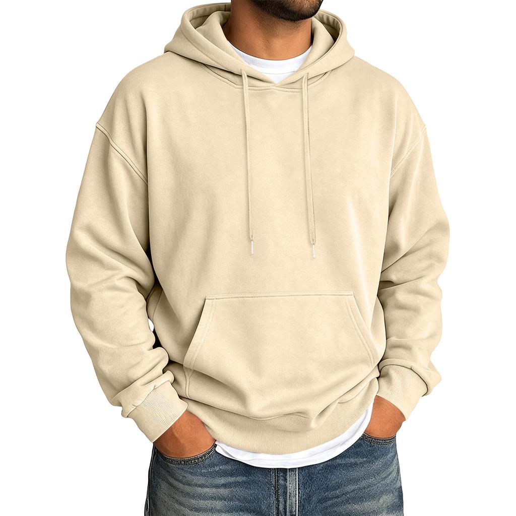 Men's Casual Color Hoodie for Winter Everyday Wear