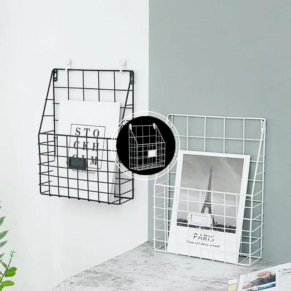 Easy To Install Mail Organizer Metal Mesh Wire Basket Portable Foyer Storage Shelf  Door
