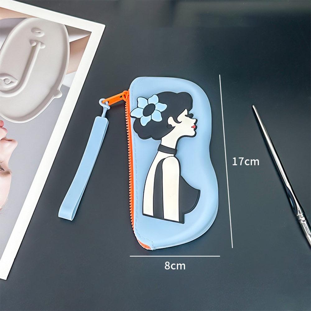 New Multifunctional Glasses Bag Waterproof Silicone Sunglasses Storage Clip Dustproof Small Items Bags синий