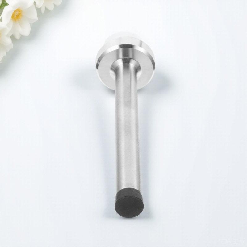 15Cm Floor Mounted Door Stopper Solid Stainless Steel Rubber Door Stopper Wall Protector for Bedroom Bathroom Office Security