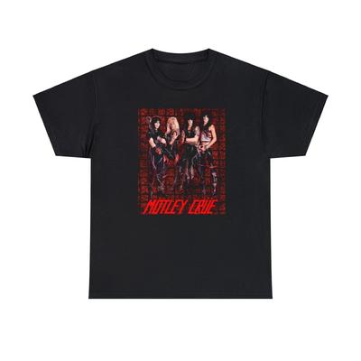 Motley Crue Schweres Baumwoll-T-Shirt, Rockband-T-Shirt, Motley Crue Fan-Geschenk