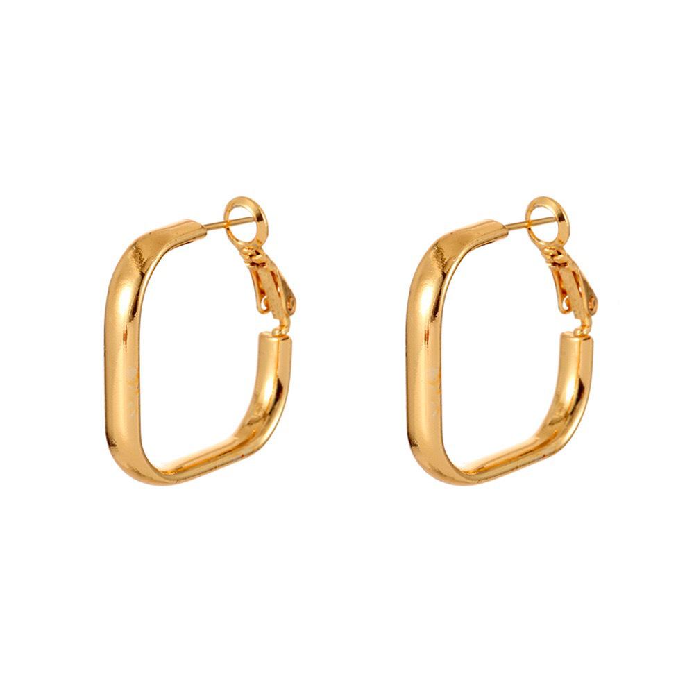 Gold Geometric Irregular Earrings - High-End Simple Style Women's Versatile Ear Jewelry