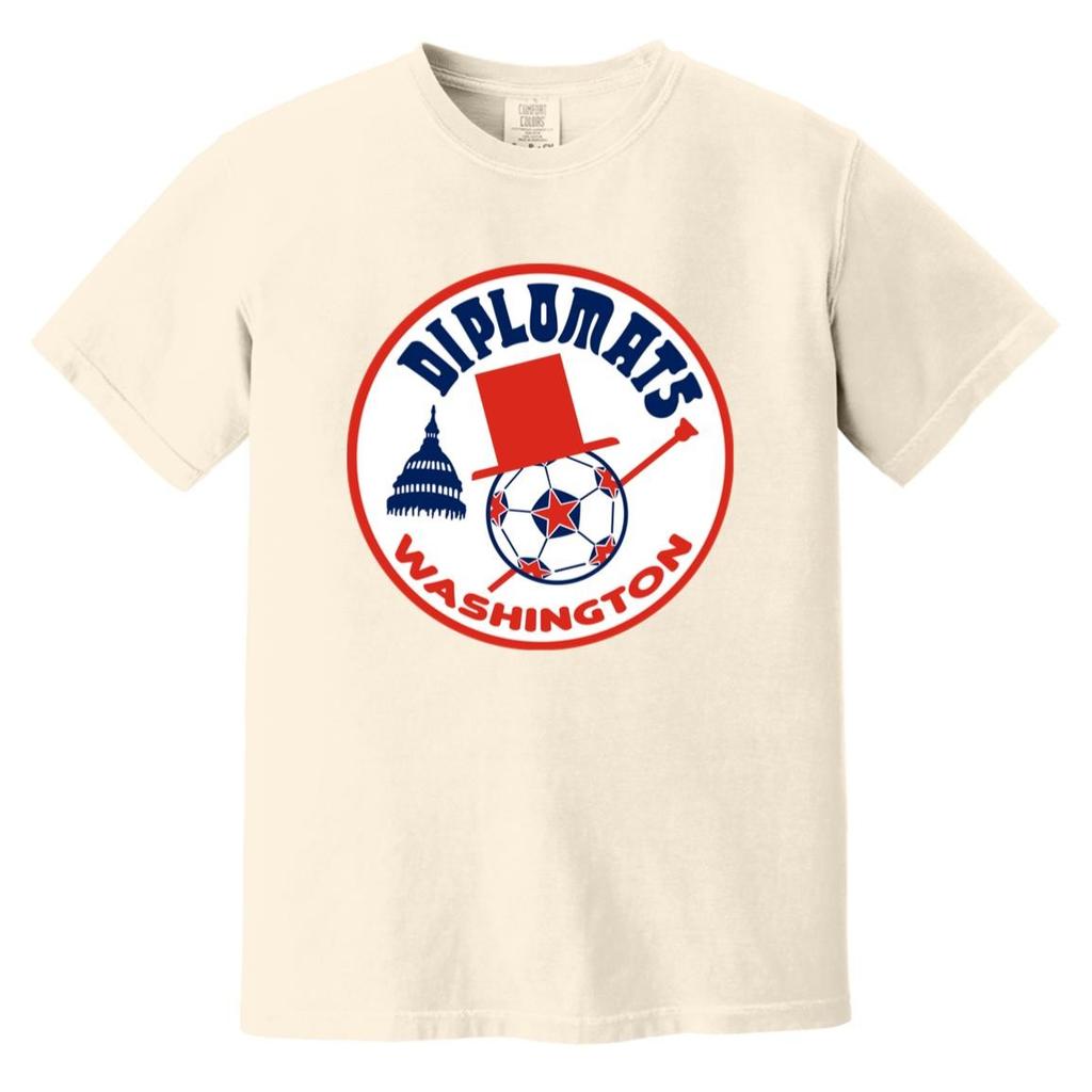 Washington Diplomats T-shirt Heavyweight Vintage Colors | NASL Soccer Team