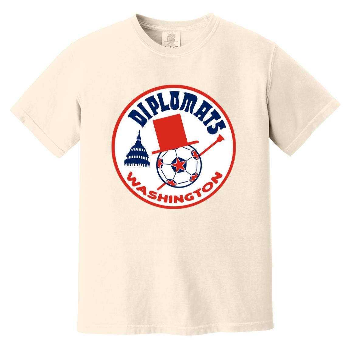 Washington Diplomats T-shirt Heavyweight Vintage Colors | NASL Soccer Team L