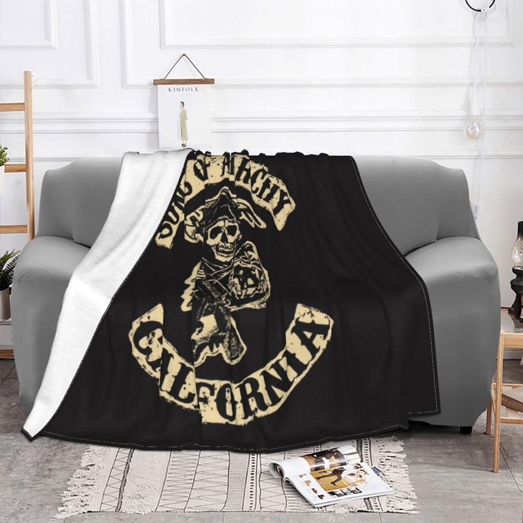 Sons Of Anarchy Blankets Coral Fleece Plush Winter skull Multi-function Lightweight Thin Throw Blanket Bed Office Bedding Throw