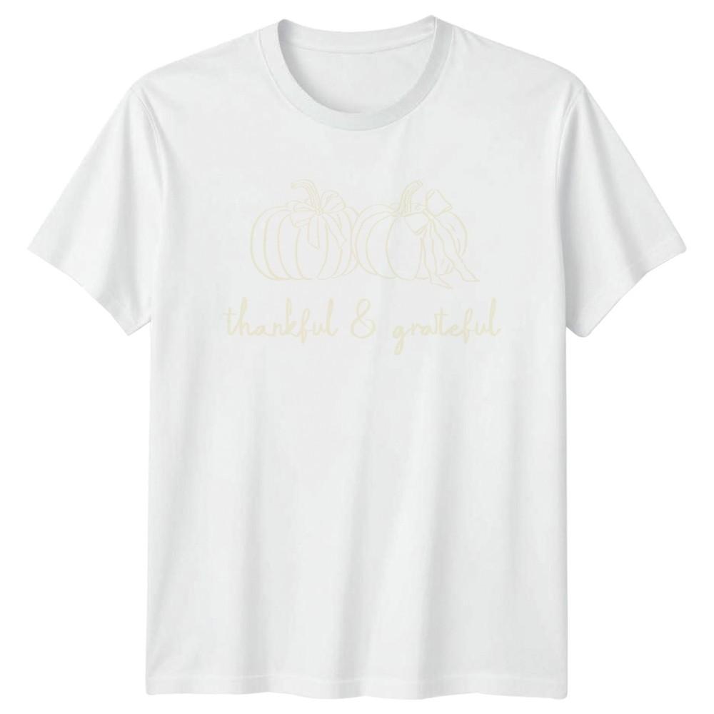 Thankful Grateful Unisexs TShirt Fall Harvest Thanksgiving Gift For Her S