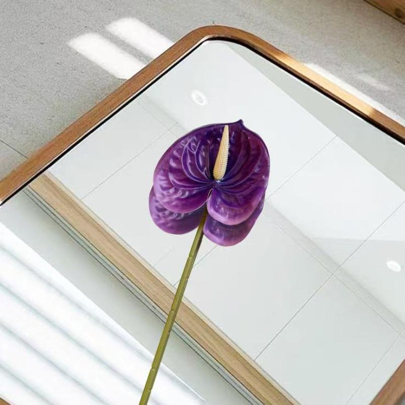 Anthurium Artificial Flowers, Single Anthurium Artificial Flowers, Home, Wedding, Soft Decoration, Flower Arrangement and Decorative Flower Art