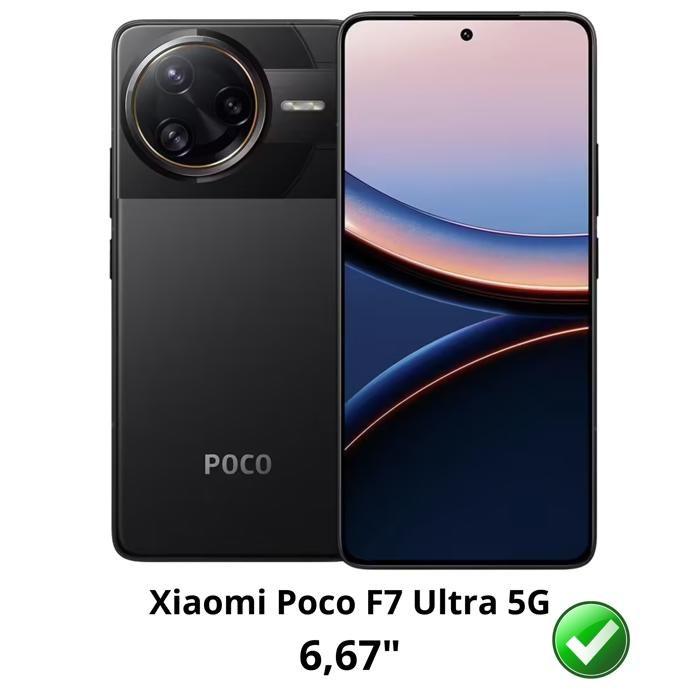 Tempered Glass - Phonillico® - Xiaomi Poco F7 ULTRA 5G - Pack of 2 - Scratch Resistant - Screen Protector