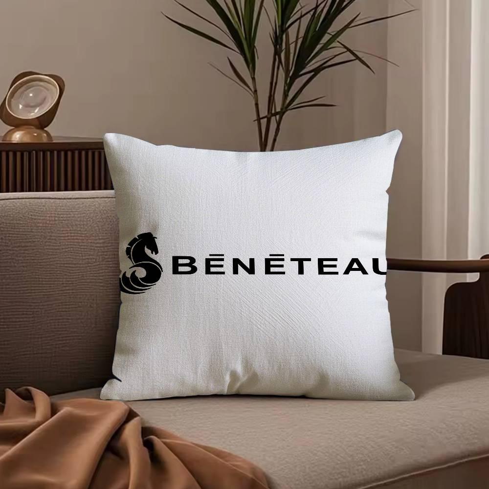 Cartoon B-BeneteauS Y-Yachts Pillow Case Anti-dustmite Pillowcase Invisible zipper silky short plush Sofa cushion cover