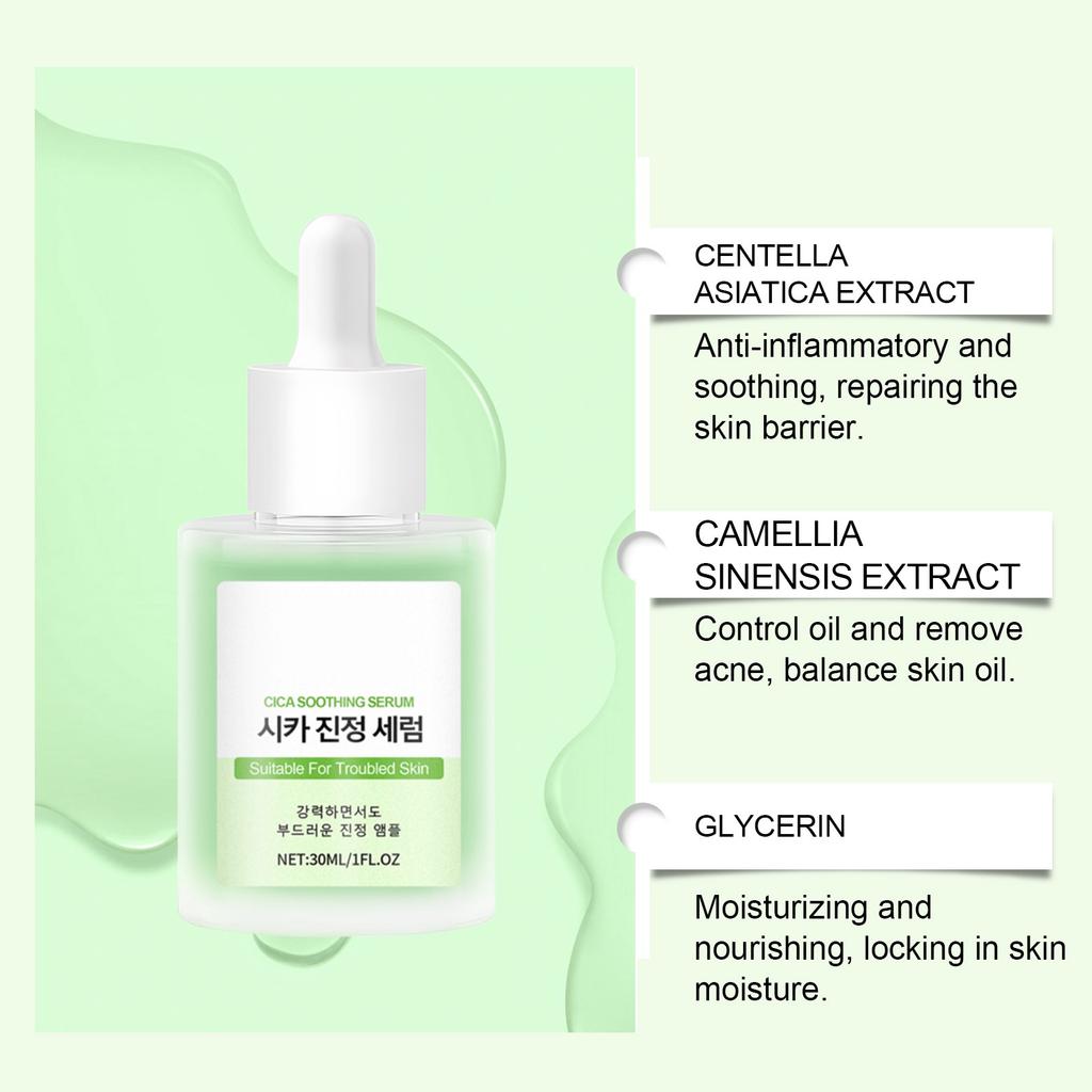Ampoule For Sensitive Skin With Centella Asiatica Help Reduce Redness And Breakouts. Low-irritating, Moisturizing & Soothing Serum(30ml