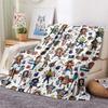 1PC One Piece Poster Patterned Flannel Blanket Suitable For All Seasons For Home Decor Warmth And Comfort Gifts Holiday Present