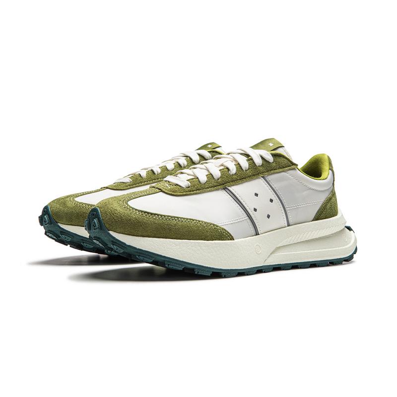

New LiNing Low Top Casual Shoes Unisex White Green AZGU081-5 46