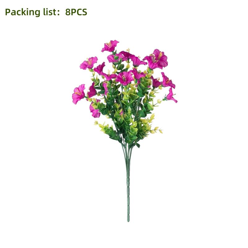 8pcs Artificial Flowers With Uv Protection Indoor And Outdoor Simulation Flowers Decoration Courtyards And Seasonal Celebrations
