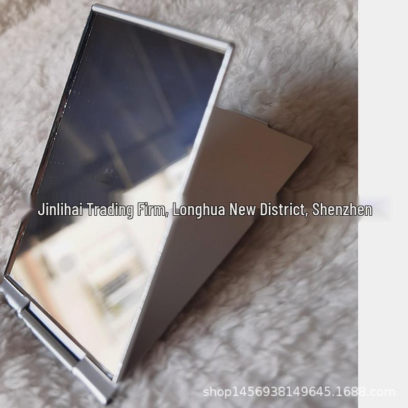 Portable Gold & Black Aluminum Foldable Mirror