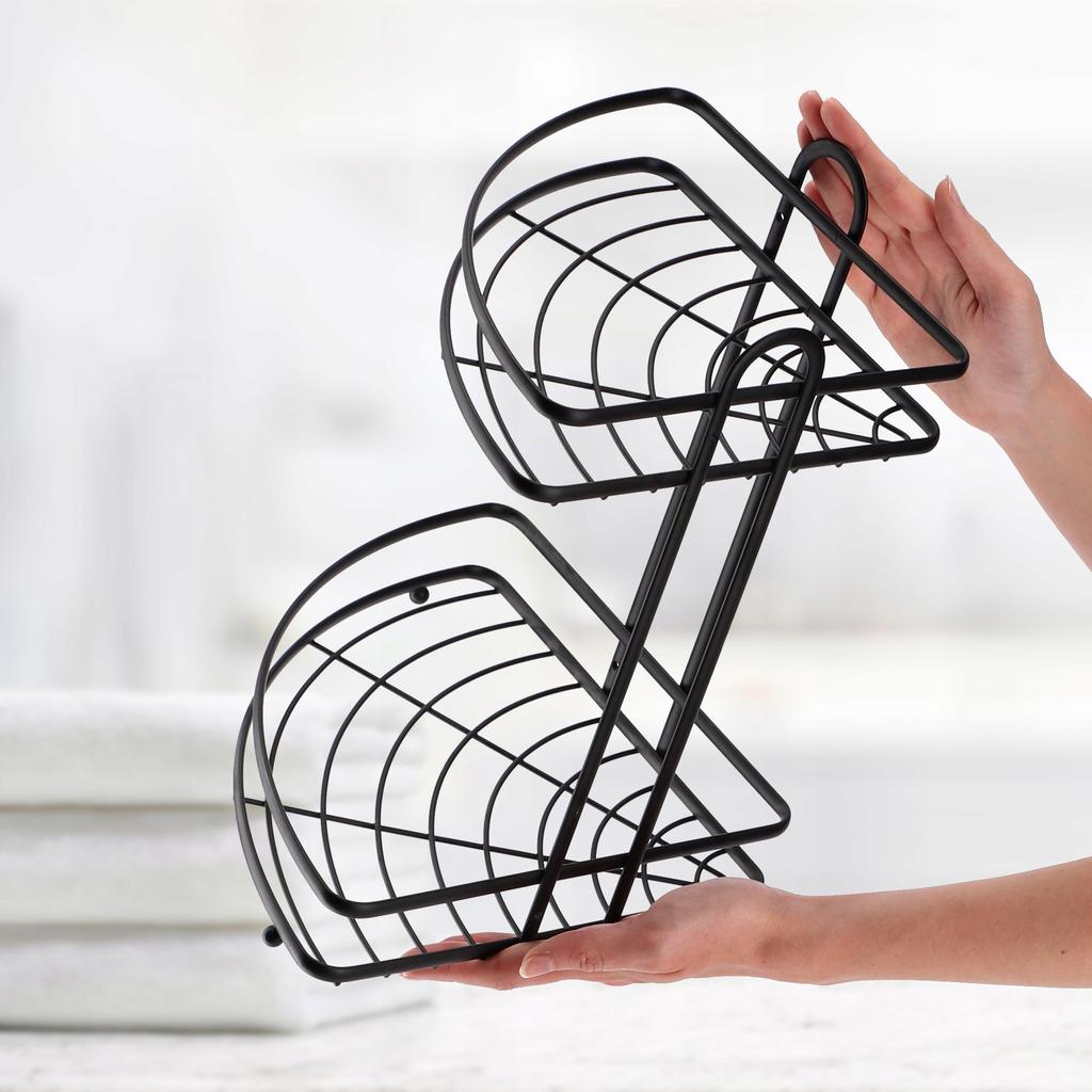 KADAX Eckregal Wandmontage Badezimmer Schwarz