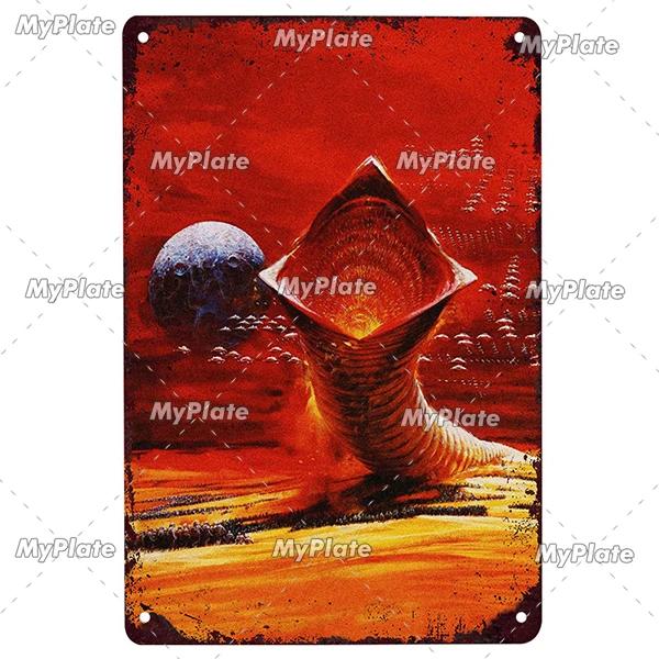 Science Fiction Film Poster Metall Zeichen Vintage Plaque Zinn Zeichen Platte Wand-dekor Für Club Mann Cave Kunst Malerei film