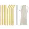11pcs High Borosilicate Glass Straw Reusable Drinking Straw Wide 12mm Pearl Milkshake Bubble Tea Straw with Brush Storage Bag