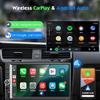 [Ready for IOS26] 7" Wireless Apple CarPlay & Android Auto Double Din Car Stereo - 240W High-Power Sound, Touchscreen Bluetooth Receiver with