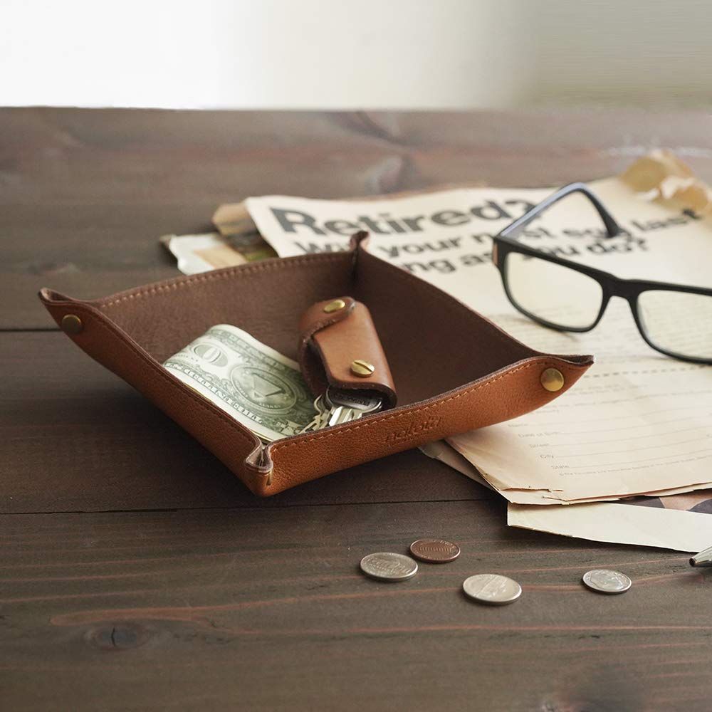 Nakota Colunaline Travel Leather Made In Japan with Tochigi for and Perfect for Business and Camel Tray, Leather, Eyeglasses, Money, Accessories,