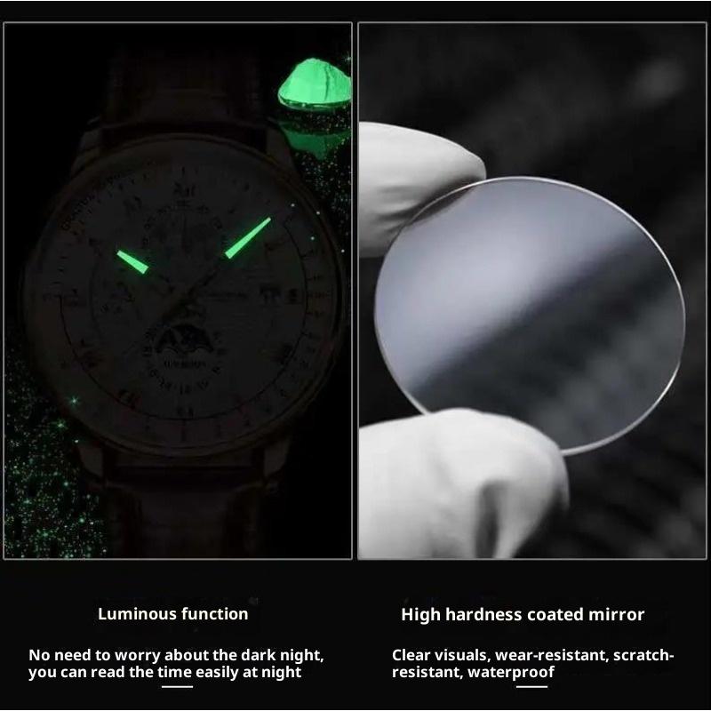Top Brand New Ultra-thin Waterproof Luminous Calendar Men's Watch Ultra-thin Quartz Watch