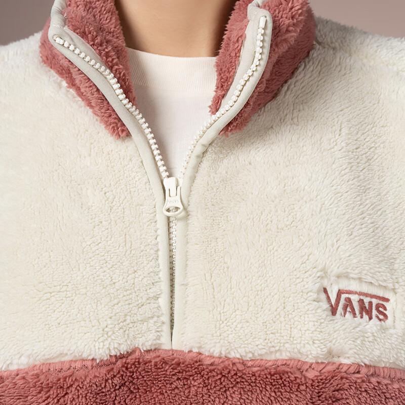 Vans Barevně blokovaná mikina pulovr s polovičním zipem a falešným rolákem Dámská mikina Švestková VN000FCWBQU