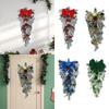 Decorative Holiday Door Wreath Realistic Artificial Garland for Christmas Party Home Office Entryway Wall