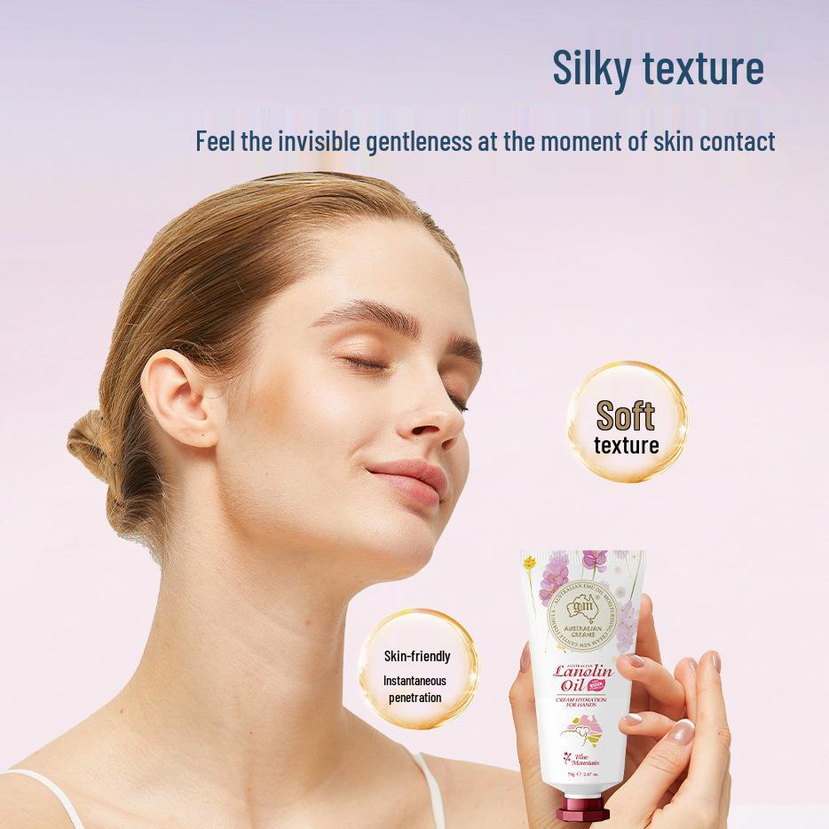Aozhiman Australische Schaföl Handcreme, Feuchtigkeitsspendend & Hydrierend, 70g Tragbare Duftserie.