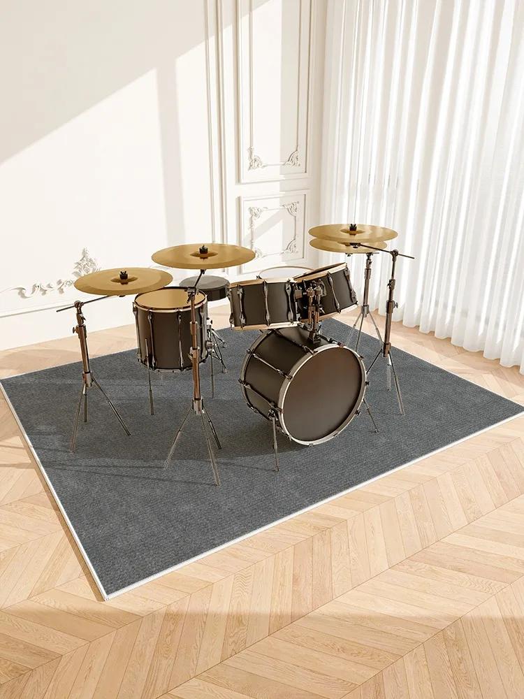 Simple Solid Piano Drum Carpet Thickened Shock Absorption Sound Insulation Non-slip Mat Light-luxury Living Room Bedroom Rug