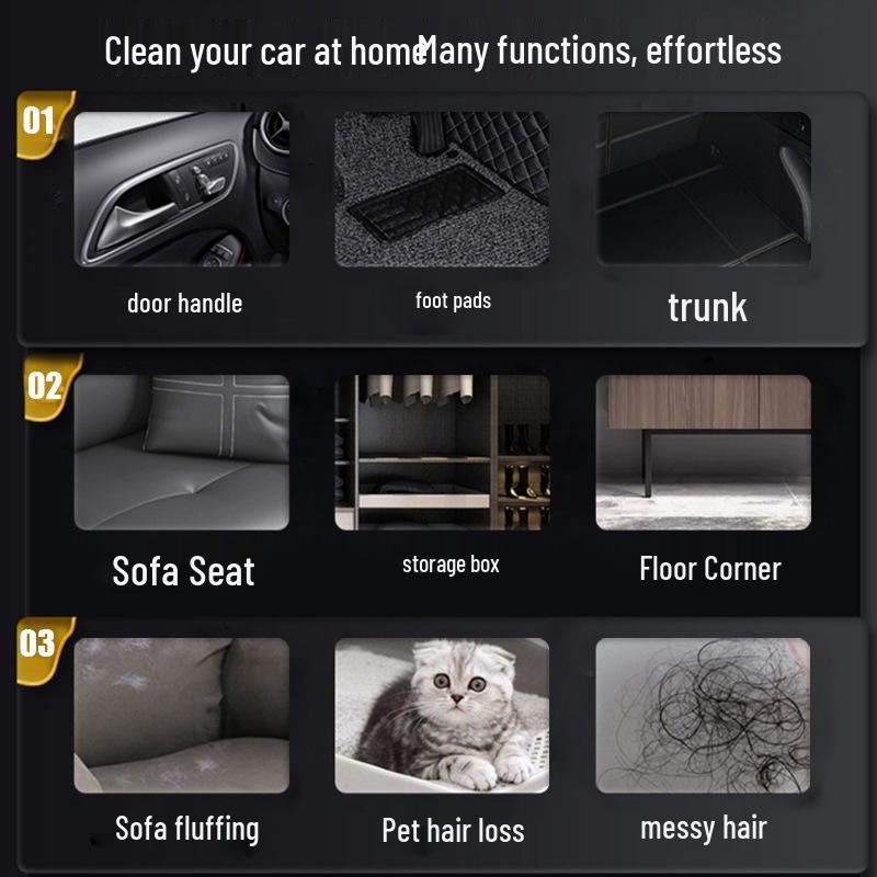 Dual-Use Portable Wireless Car Vacuum: Strong Suction & Blow