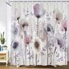 Beautiful Flowers Printed Shower Curtain Waterproof Polyester Curtain With Hook Decoration Bathroom Curtain 3D Shower Curtains