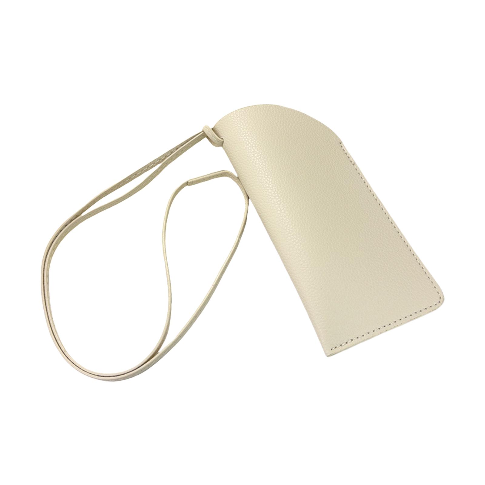 

Модный чехол для очков из мягкой ПУ кожи, держатель для очков, украшение для ежедневного использования и хранения в путешествиях бежевый