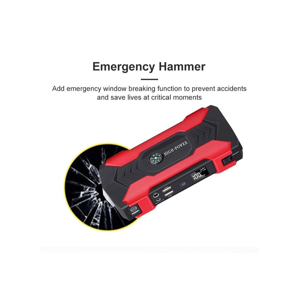 Car Jump Starter 28000mah Water-Resistant Jump Starter Battery Pack Battery Jumper Starter Portable 200W 12V/1A LED Light