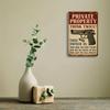"Private Property Warning" retro metal sign, 12x8 inch.