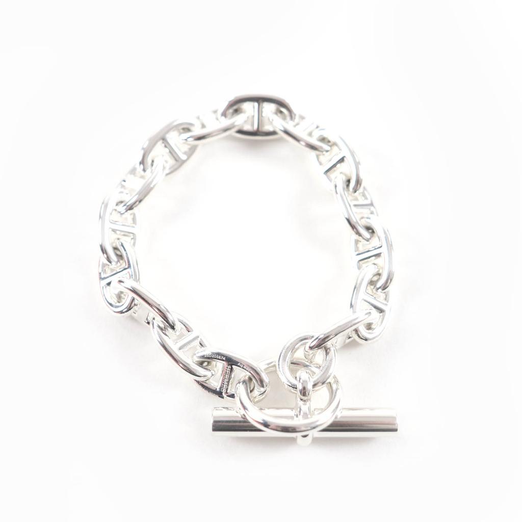 Excelente pulseira HERMES Chene Dunkle MM 15 elos Prata AG925 Feminina Usada
