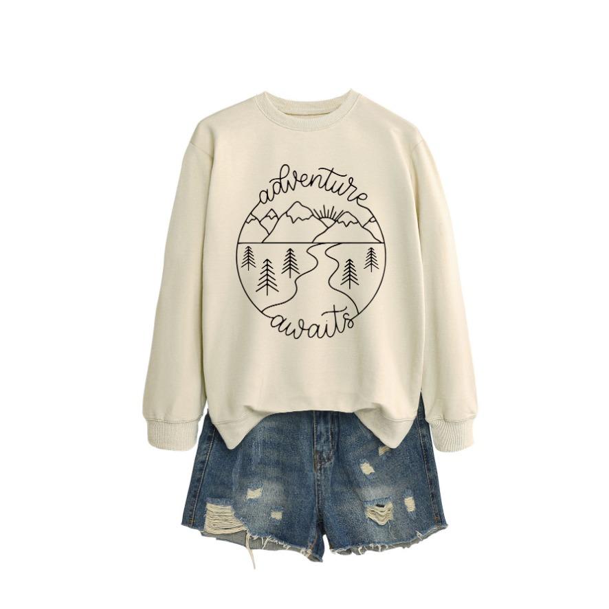 Nová kreativní módní mikina podzimní dámská mikina podzimní a zimní dámská zesílená mikina zimní mikina velké velikosti