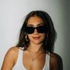 Womens Fashion Square Round Frame Uv400 Shading Sunglasses