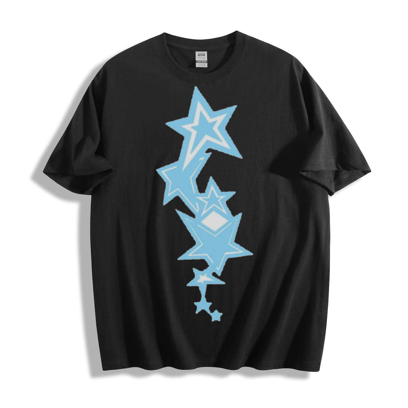 Blue Star Cluster Graphic T-Shirt Mens Womens Tees Top S