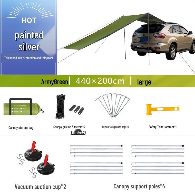 Auto-montierbares Outdoor-Camping-Vorzelt und Sonnenschutz-Zelt