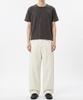 UNDEROFF Slub Henley Neck Crop T-Shirt Charcoal