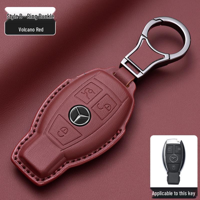 Originální kožené pouzdro na klíče Nappa v barvě Mercedes-Benz pro GLE, GLA, C200L, C260L, E300L, Třídu E, Třídu S, Třídu C