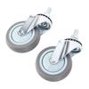 2PCS 3 Inch Swivel Casters Heavy Duty Silent Wheels 360 Degree Rotation for DIY Utility Cart Trolley M10x30mm 25kg Load