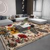 1pc Vintage Bee Pattern Flannel Rug - Soft, Machine Washable, Rectangular Carpet Suitable for Living Room and Kitchen Decor