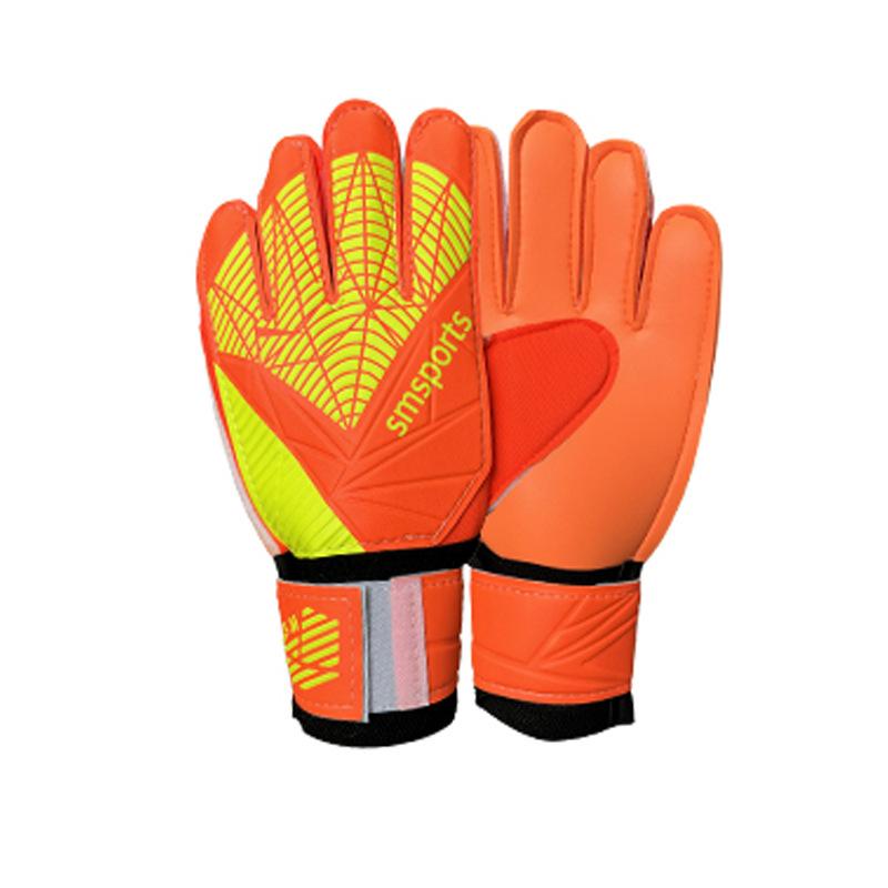 

Футбольные вратарские перчатки для взрослых и молодежи, тренировочные перчатки со встроенной защитой пальцев, осколочная защита рук, износостойкие нескользящие перчатки 8 оранжевый