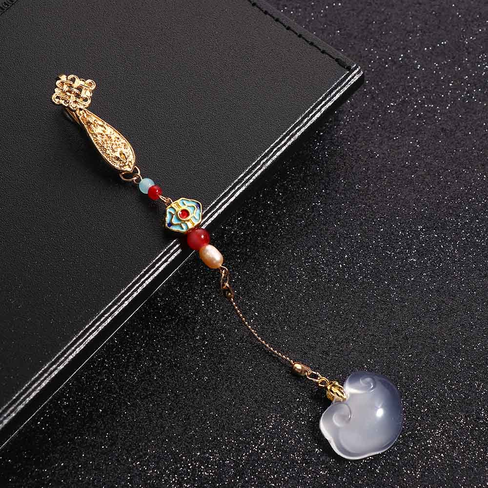 Accessories Hanfu Antique Fan Pendant Cheongsam Pin Accessories Tassel Brooches Metal Collar Pins