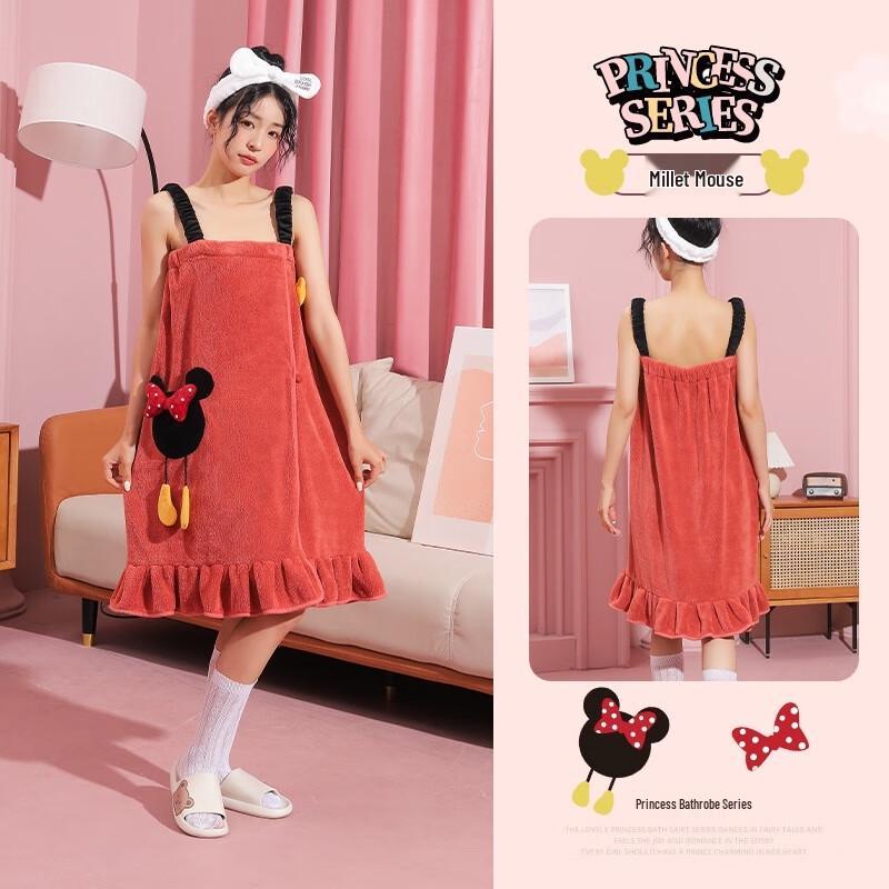 Женский впитывающий банный халат-обертка на грудь из кораллового флиса