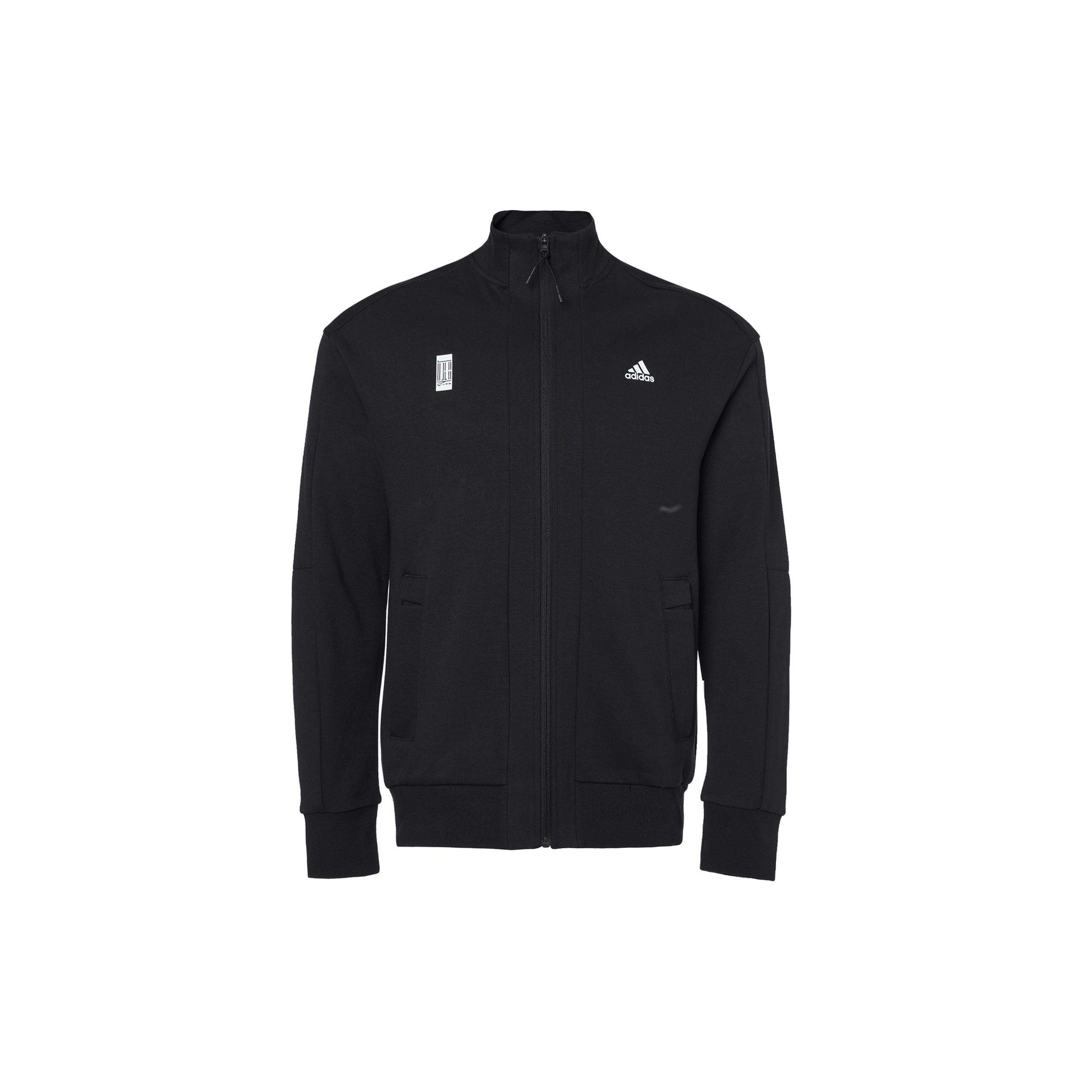 Men s adidas Wj Kn Tracktop Martial Arts Series Sports Stylish Logo Jacket Black H39334 M