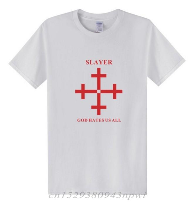 

2020 Summer Fashion Slayer T Shirt Men God Hates Us All Men T Shirt Metal Rock Band Short Sleeve Cotton Tshirt Men Tops 4XL