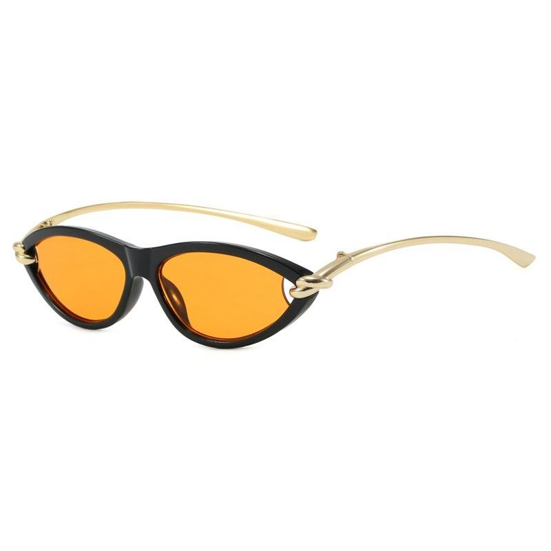 

New Small Cat Eye Sunglasses Women Brand Designer Fashion Vintage Retro Oval Sun Glasses Female Ins Popular Colorful Eyewear only 1pcs sunglasses