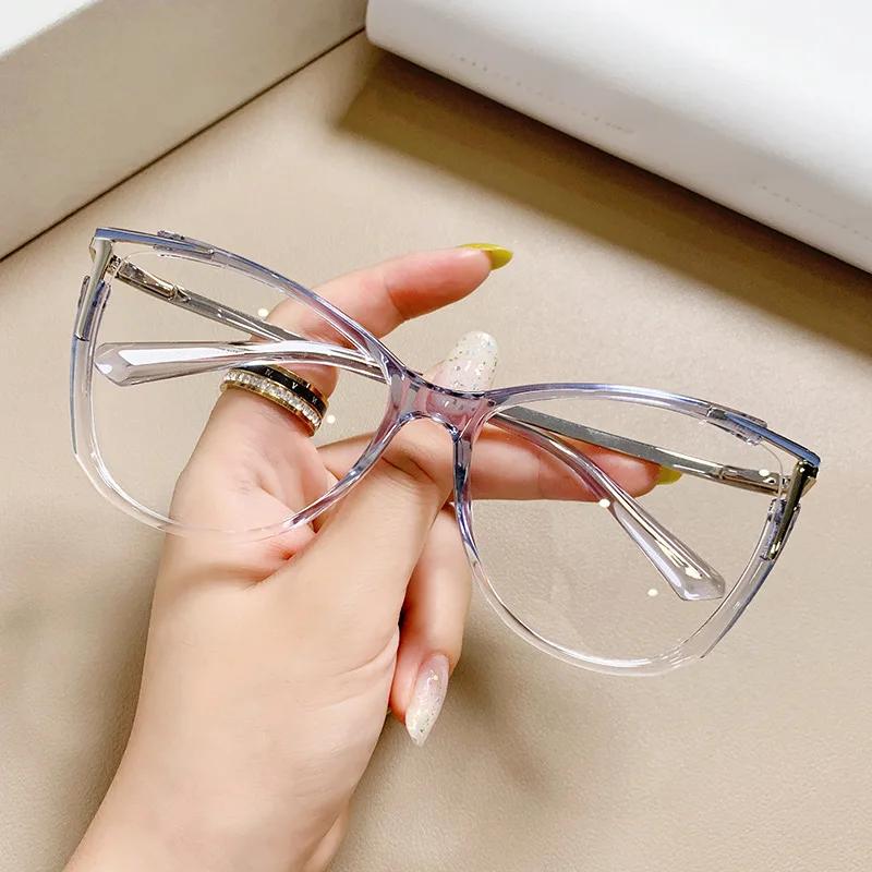 Anti Blue Light Glasses Luxury Transparent Computer Eyewear Fashion Designer Optical Frames for Women Men