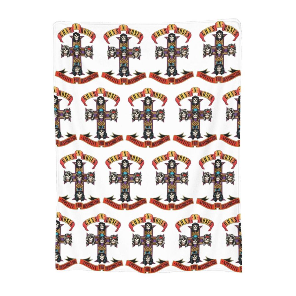Guns N Roses Blanket Fleece Sofa Throw Blanket Warm for Couch Bedding Travel Throws Bedspread Quilt
